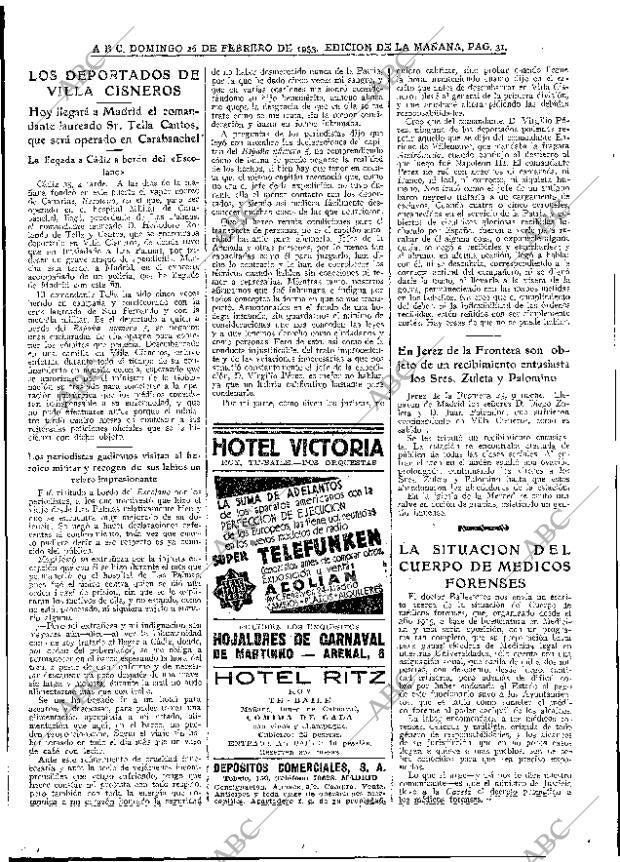 ABC MADRID 26-02-1933 página 31