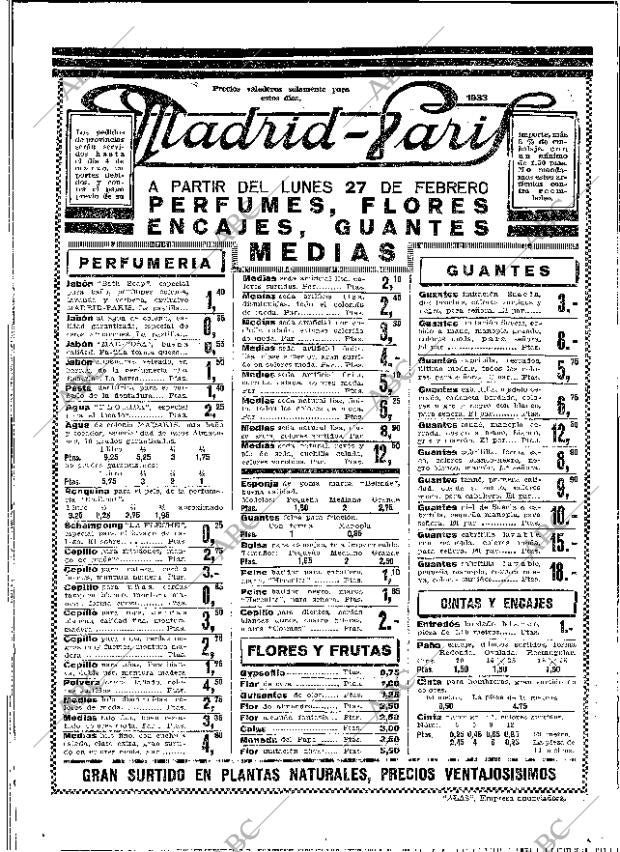 ABC MADRID 26-02-1933 página 32