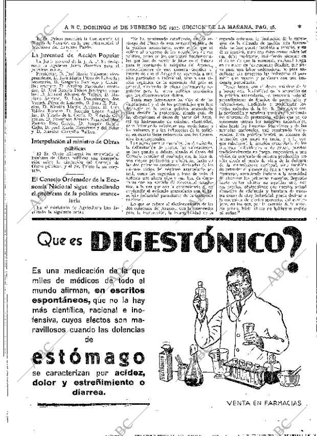 ABC MADRID 26-02-1933 página 36