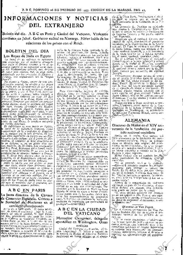 ABC MADRID 26-02-1933 página 45