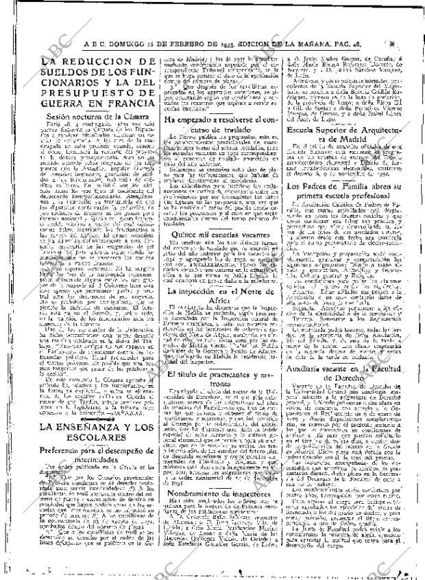 ABC MADRID 26-02-1933 página 48