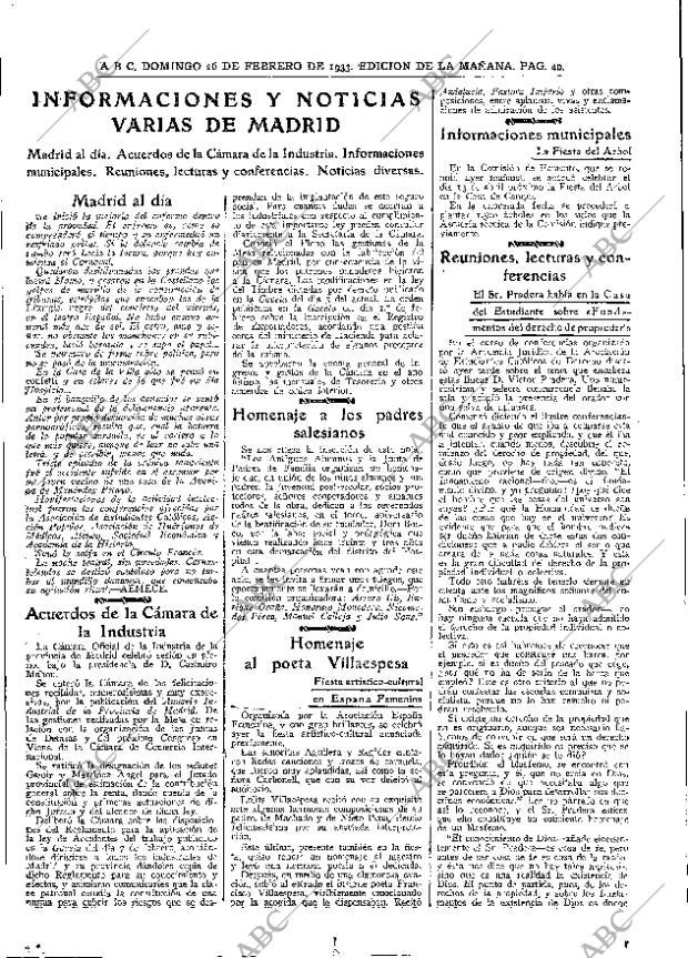 ABC MADRID 26-02-1933 página 49