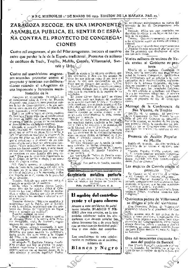 ABC MADRID 01-03-1933 página 23