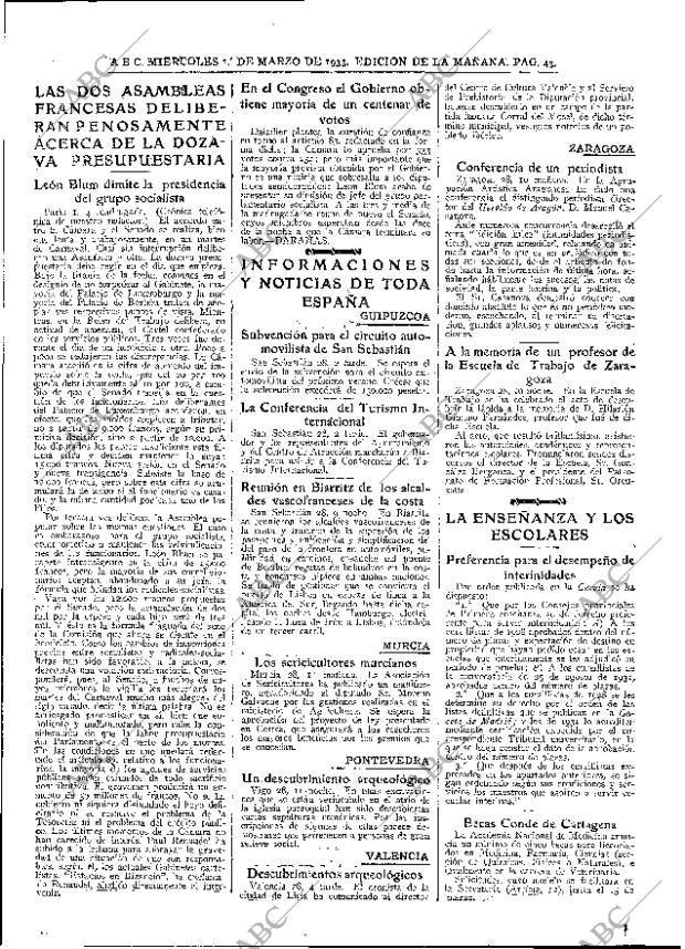 ABC MADRID 01-03-1933 página 43