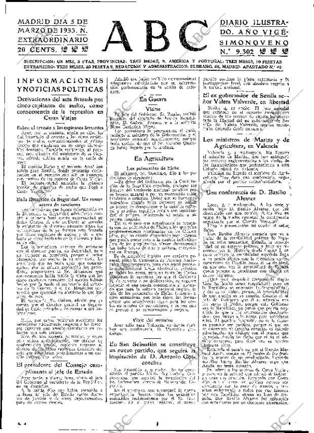 ABC MADRID 05-03-1933 página 25