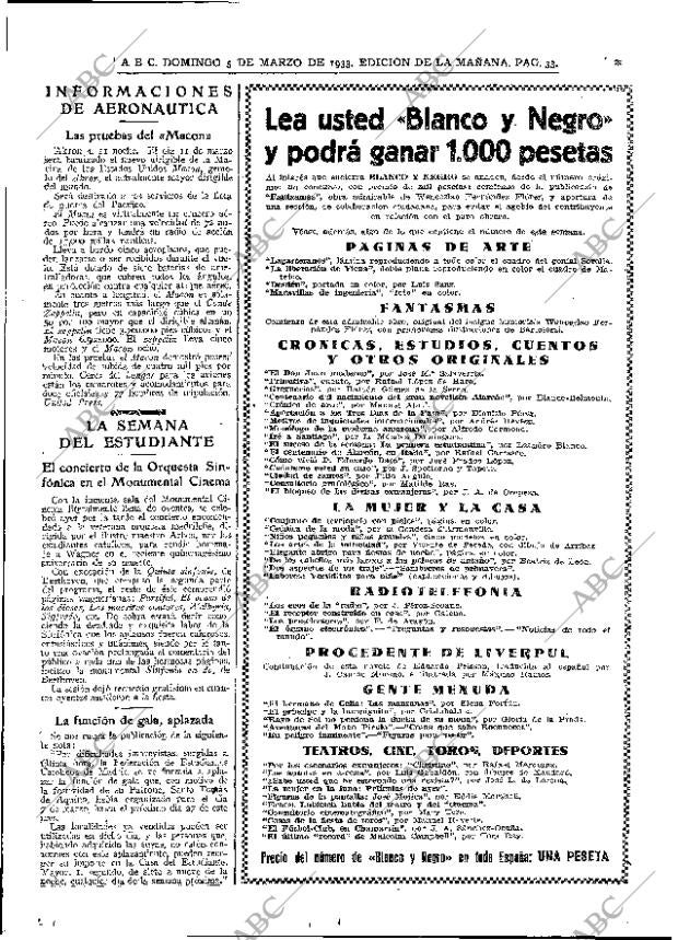 ABC MADRID 05-03-1933 página 33