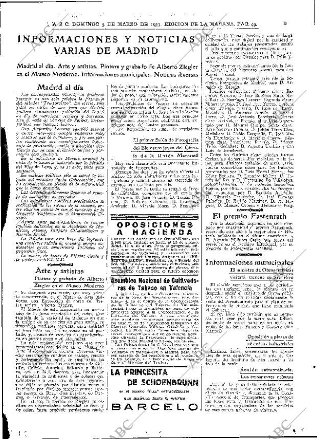ABC MADRID 05-03-1933 página 49