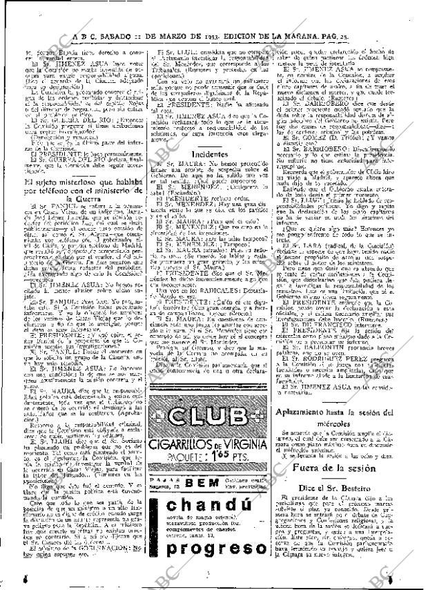 ABC MADRID 11-03-1933 página 25