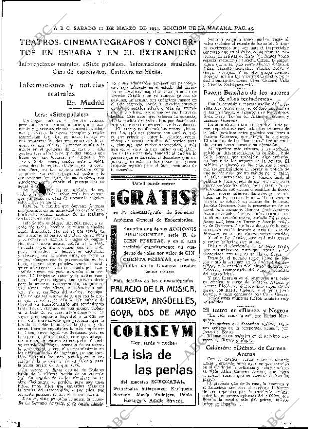 ABC MADRID 11-03-1933 página 45