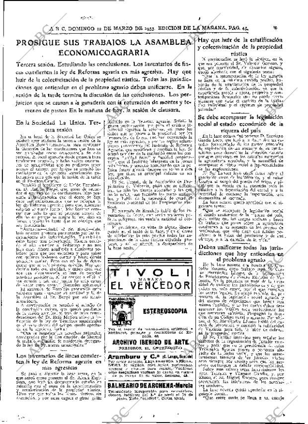 ABC MADRID 12-03-1933 página 45