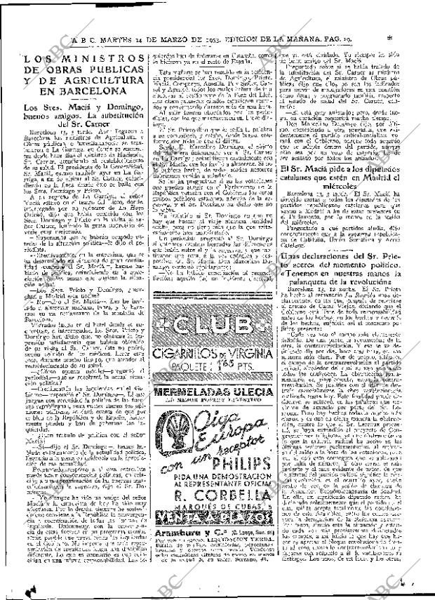 ABC MADRID 14-03-1933 página 19