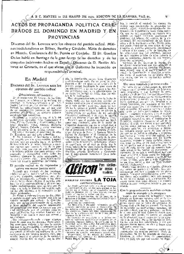 ABC MADRID 14-03-1933 página 27