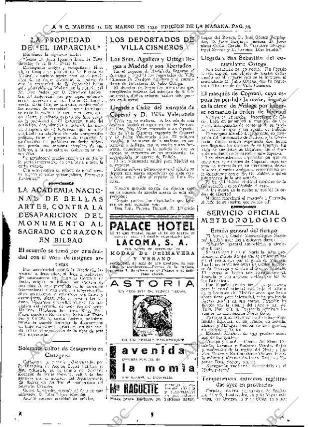 ABC MADRID 14-03-1933 página 35