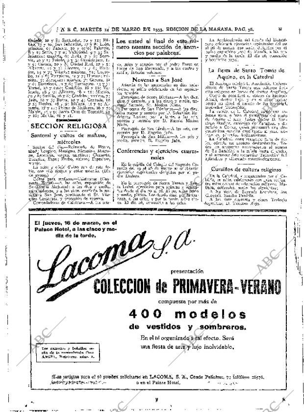 ABC MADRID 14-03-1933 página 36