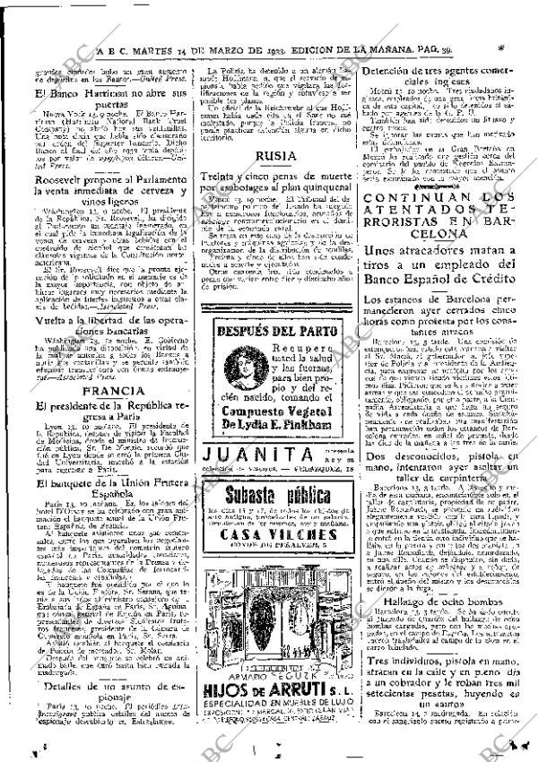 ABC MADRID 14-03-1933 página 39