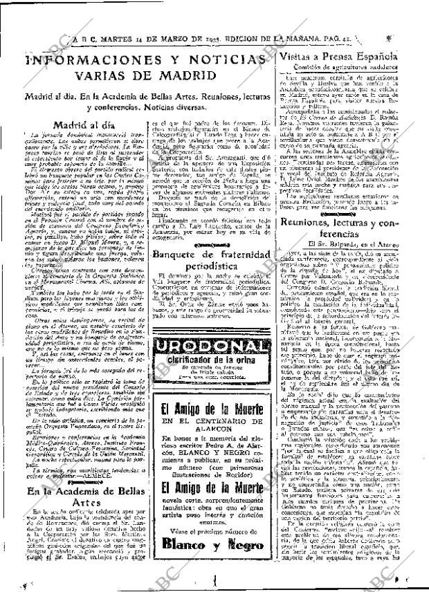 ABC MADRID 14-03-1933 página 41