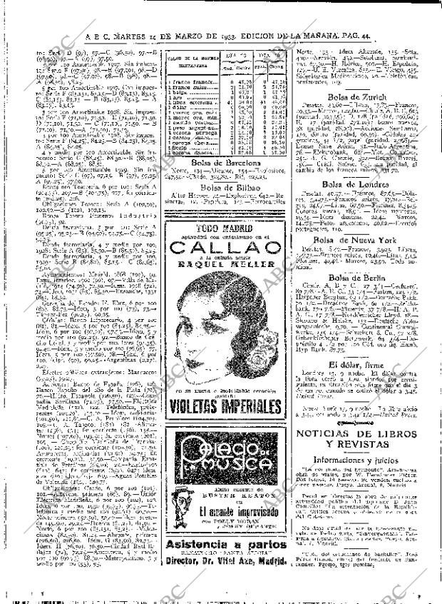ABC MADRID 14-03-1933 página 44