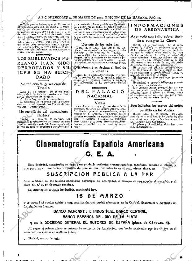 ABC MADRID 15-03-1933 página 20