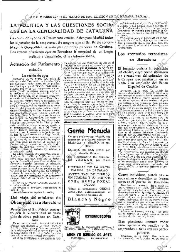 ABC MADRID 15-03-1933 página 25