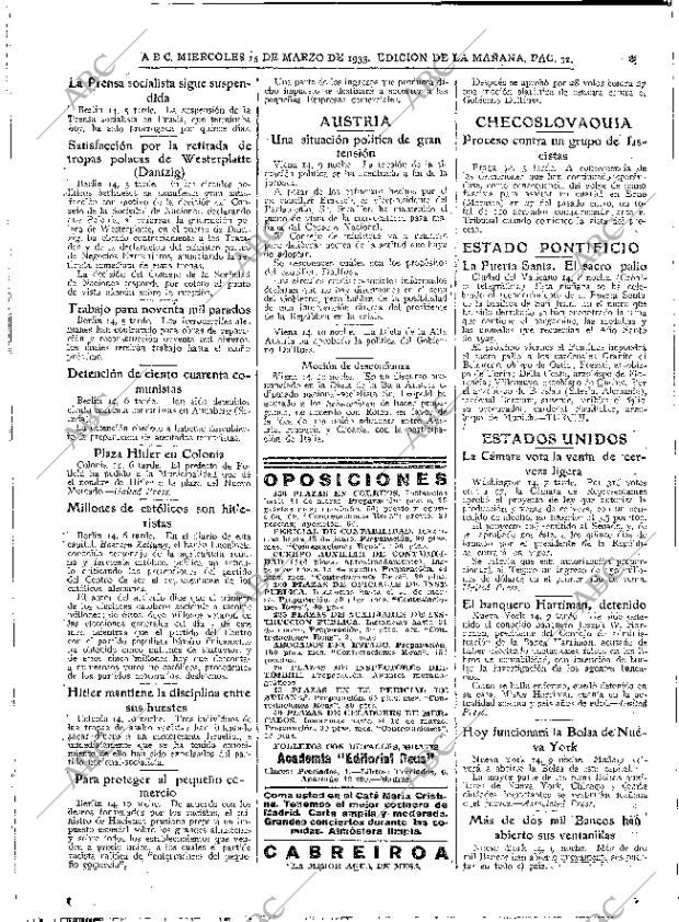 ABC MADRID 15-03-1933 página 32