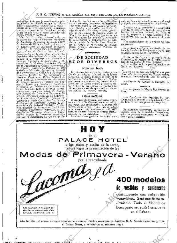 ABC MADRID 16-03-1933 página 34
