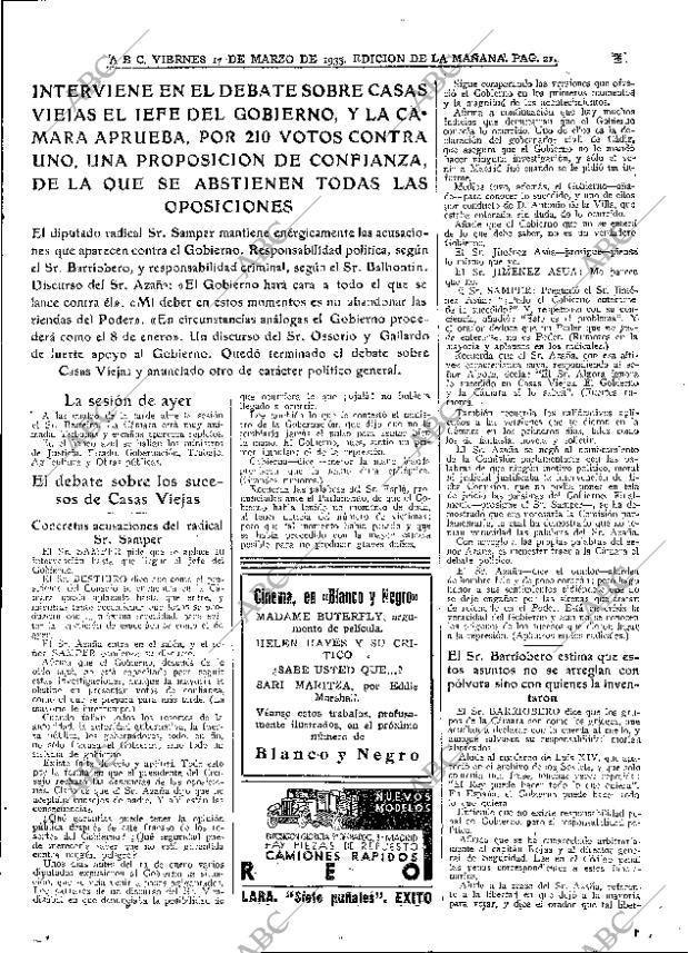 ABC MADRID 17-03-1933 página 21