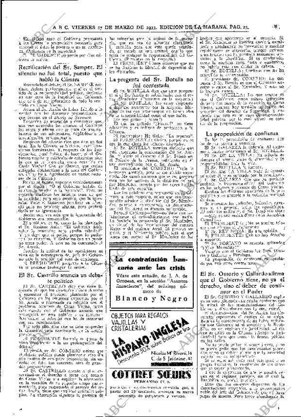 ABC MADRID 17-03-1933 página 25