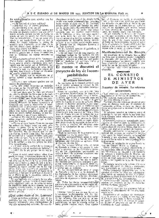 ABC MADRID 18-03-1933 página 17