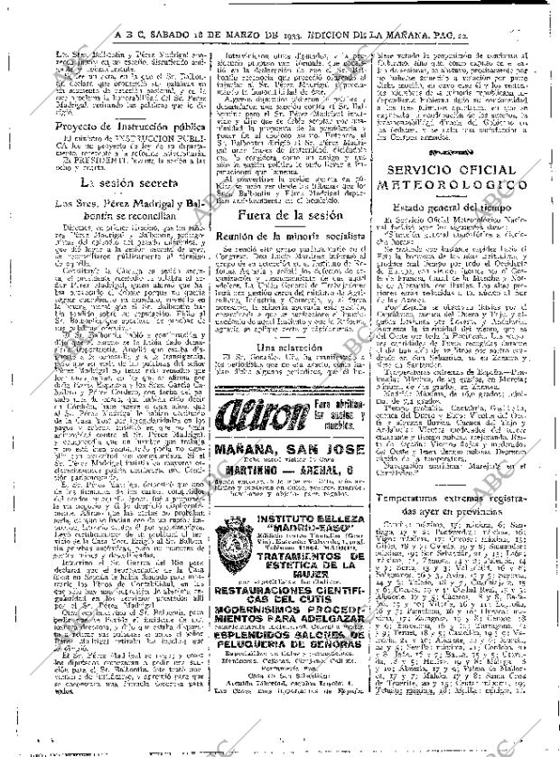 ABC MADRID 18-03-1933 página 22