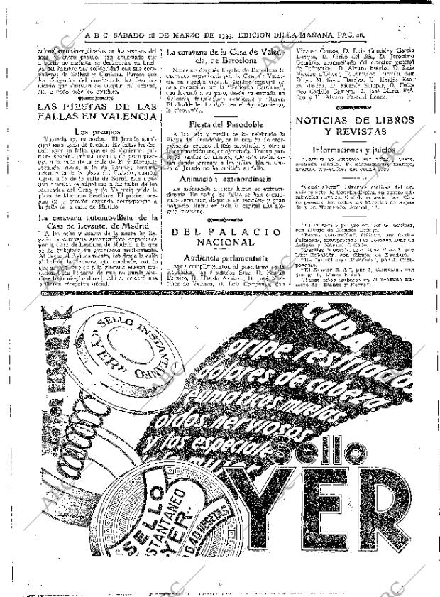 ABC MADRID 18-03-1933 página 26