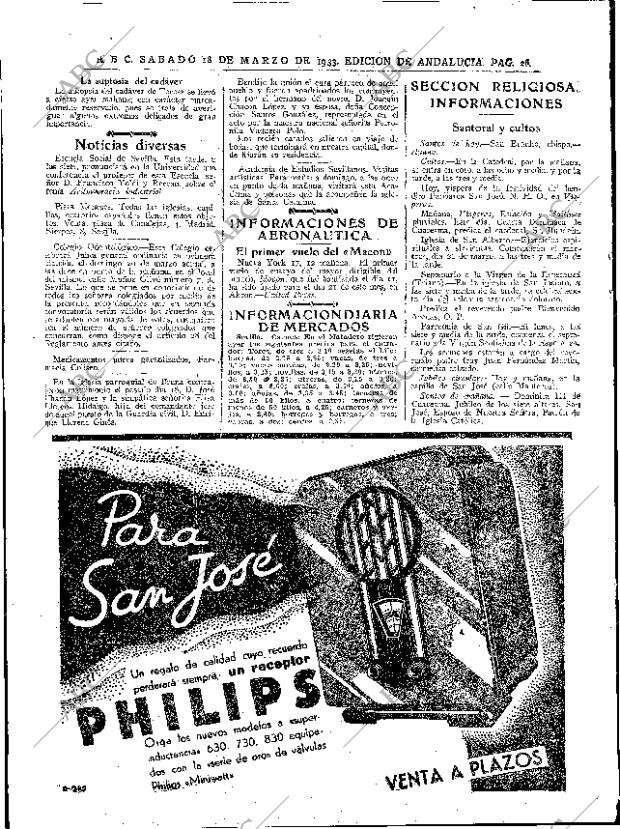 ABC SEVILLA 18-03-1933 página 26