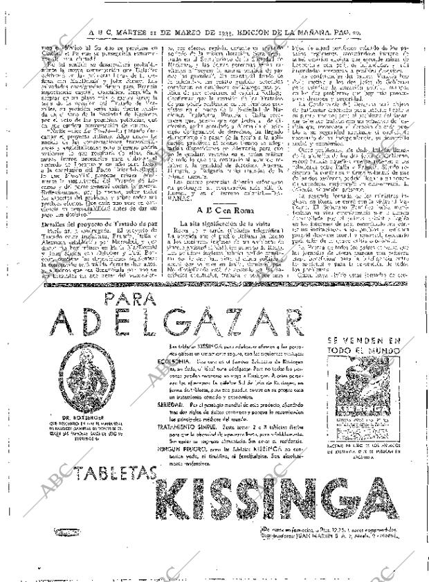 ABC MADRID 21-03-1933 página 20