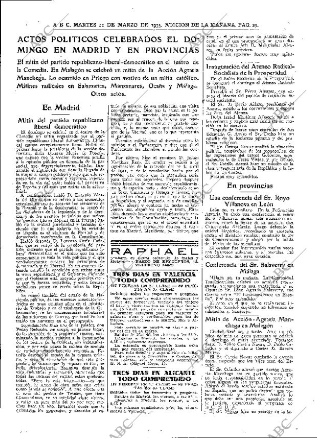 ABC MADRID 21-03-1933 página 25