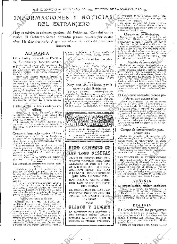 ABC MADRID 21-03-1933 página 33