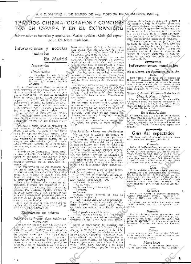 ABC MADRID 21-03-1933 página 45