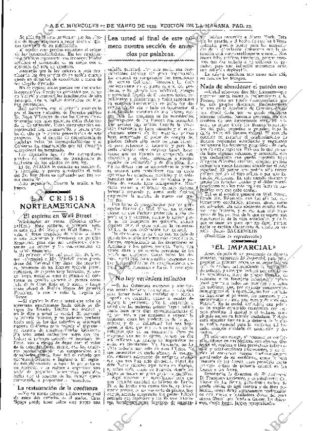 ABC MADRID 22-03-1933 página 23