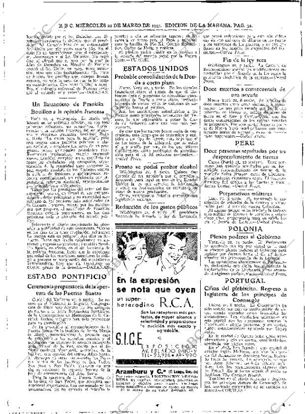 ABC MADRID 22-03-1933 página 32
