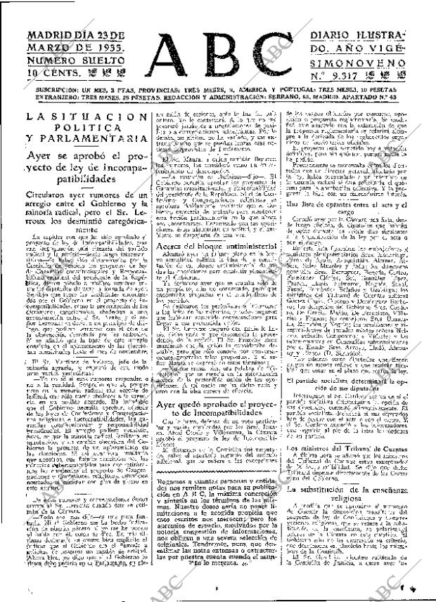 ABC MADRID 23-03-1933 página 17