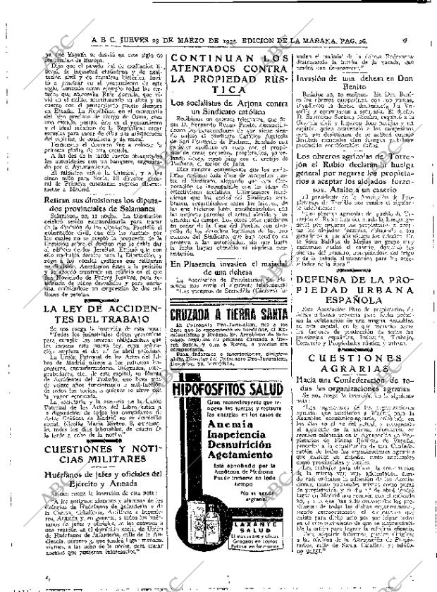 ABC MADRID 23-03-1933 página 26