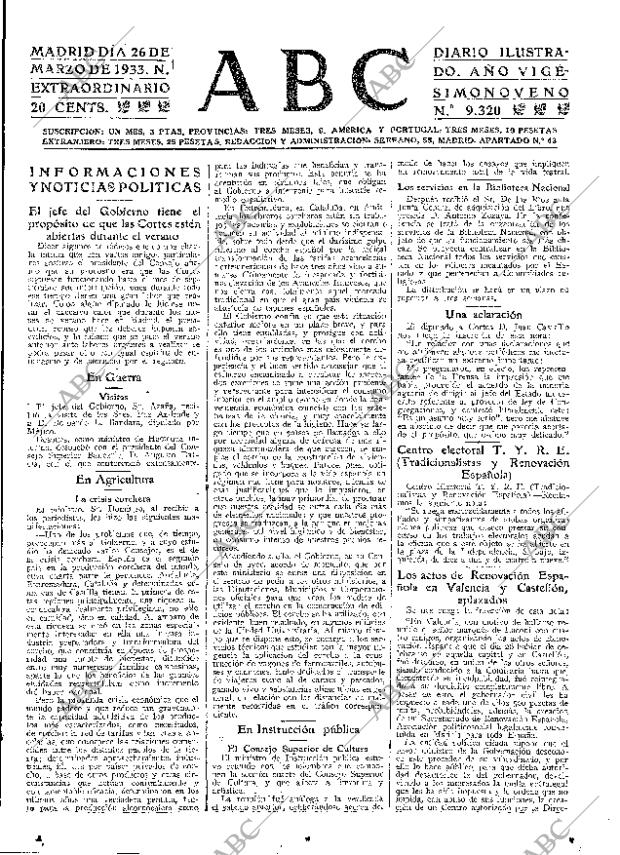 ABC MADRID 26-03-1933 página 25