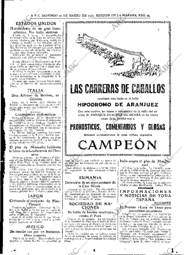 ABC MADRID 26-03-1933 página 45