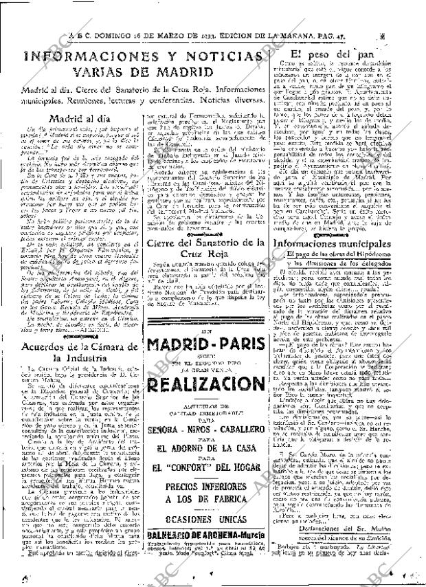 ABC MADRID 26-03-1933 página 47