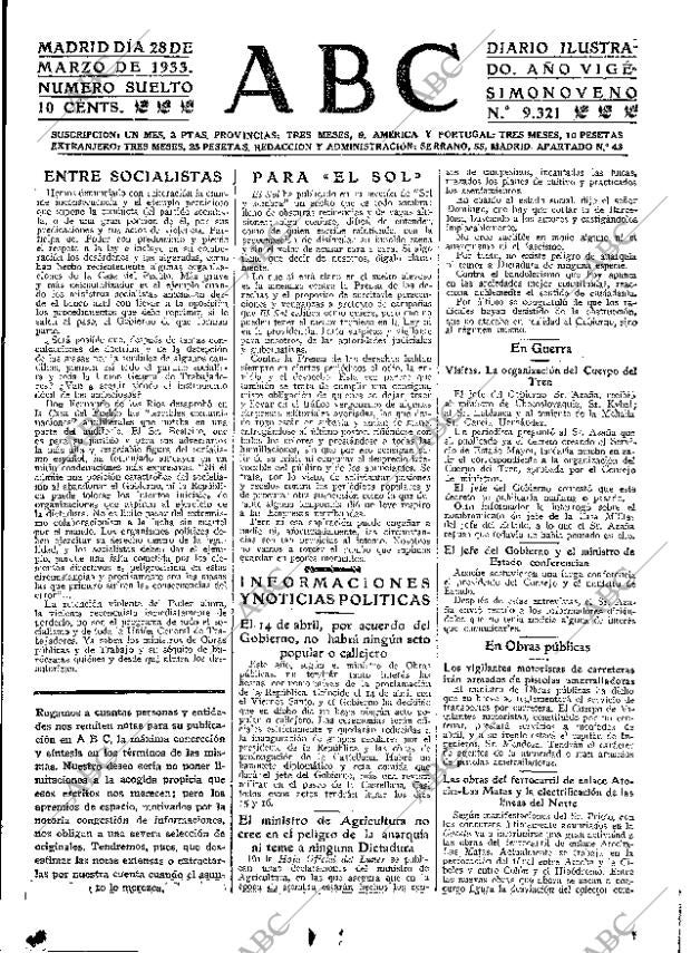 ABC MADRID 28-03-1933 página 15