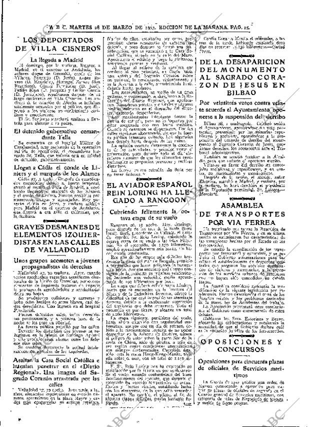 ABC MADRID 28-03-1933 página 25