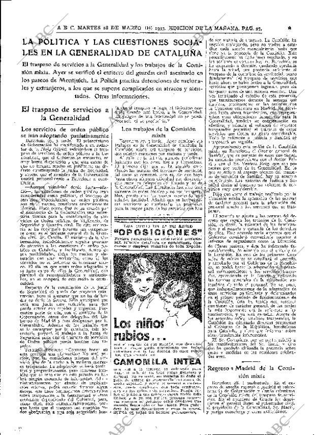 ABC MADRID 28-03-1933 página 27