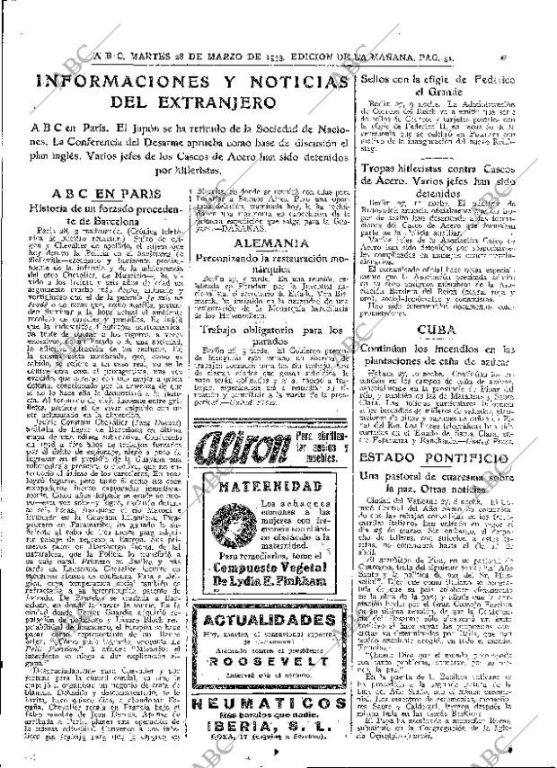 ABC MADRID 28-03-1933 página 31
