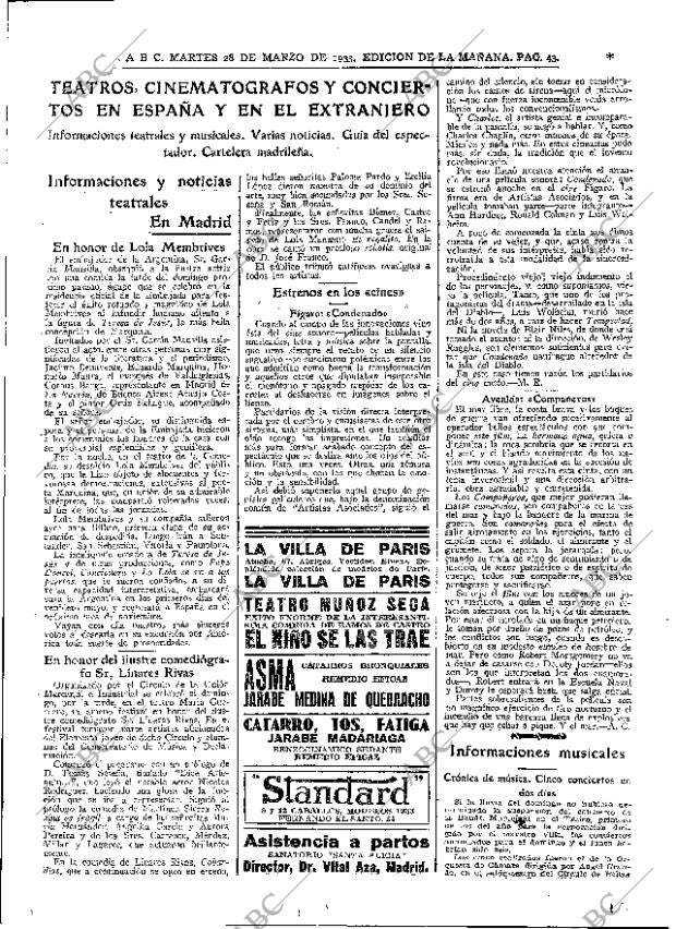 ABC MADRID 28-03-1933 página 43