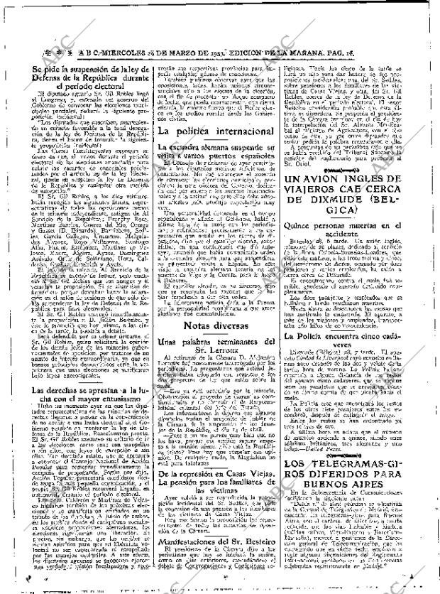 ABC MADRID 29-03-1933 página 16