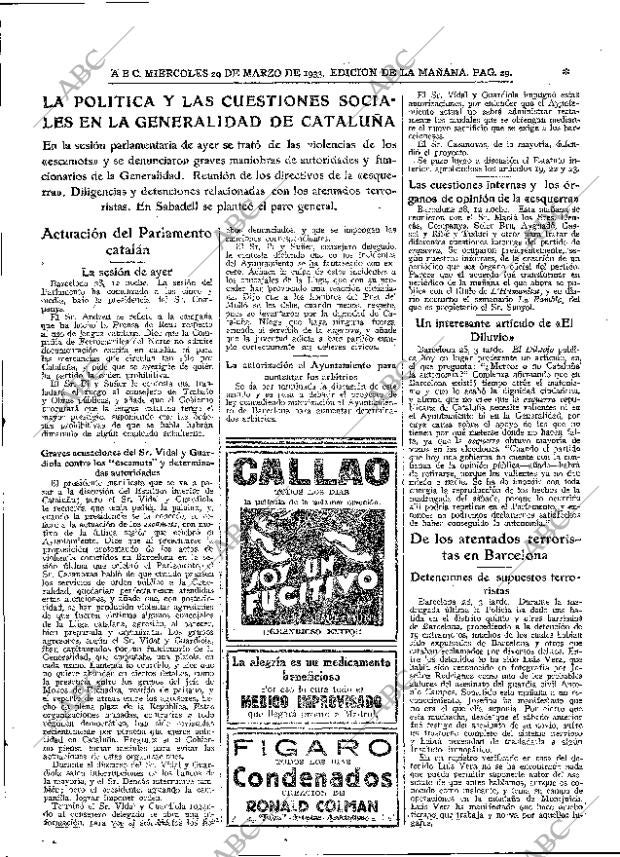 ABC MADRID 29-03-1933 página 29