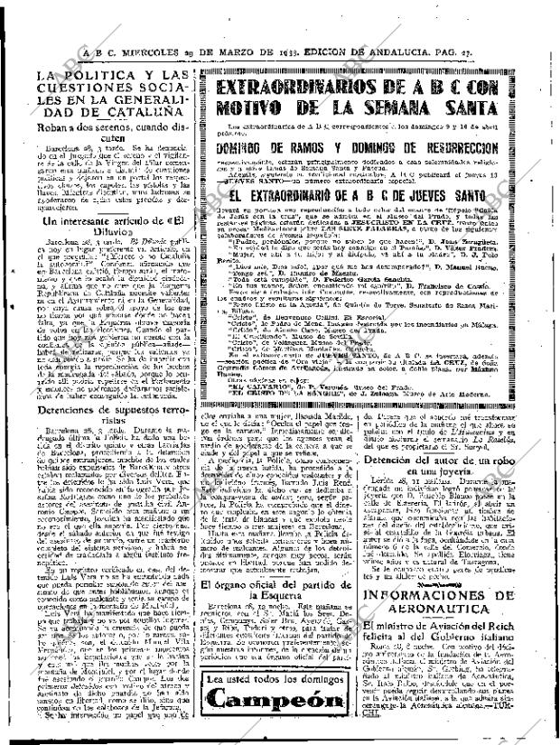 ABC SEVILLA 29-03-1933 página 27